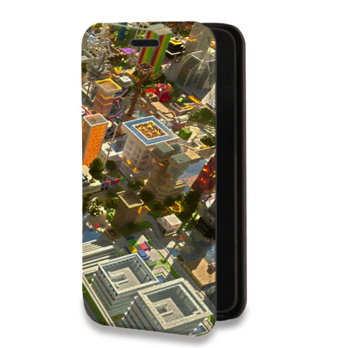 Дизайнерский горизонтальный чехол-книжка для Meizu M5 Minecraft