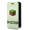 Дизайнерский горизонтальный чехол-книжка для Iphone 7 Plus / 8 Plus Minecraft