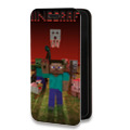 Дизайнерский горизонтальный чехол-книжка для Iphone 11 Minecraft