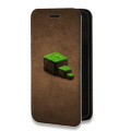 Дизайнерский горизонтальный чехол-книжка для Iphone 14 Pro Minecraft