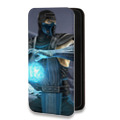 Дизайнерский горизонтальный чехол-книжка для Iphone Xr Mortal Combat