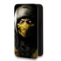 Дизайнерский горизонтальный чехол-книжка для Iphone 13 Mini Mortal Combat
