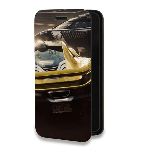 Дизайнерский горизонтальный чехол-книжка для Huawei P40 Pro Need for speed