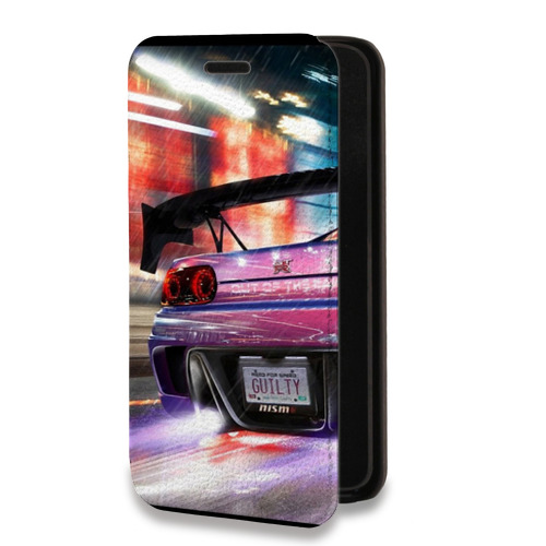 Дизайнерский горизонтальный чехол-книжка для Iphone 12 Pro Need for speed