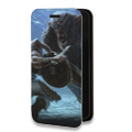 Дизайнерский горизонтальный чехол-книжка для Iphone 14 Pro Max Skyrim