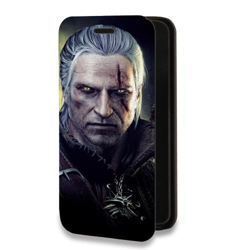Дизайнерский горизонтальный чехол-книжка для Iphone 14 Pro Witcher