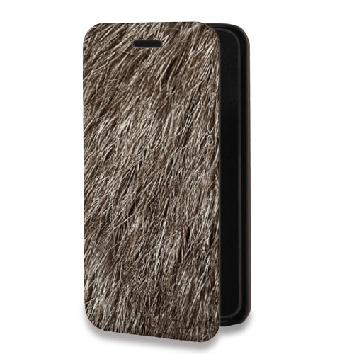 Дизайнерский горизонтальный чехол-книжка для Iphone 12 Pro Текстуры мехов