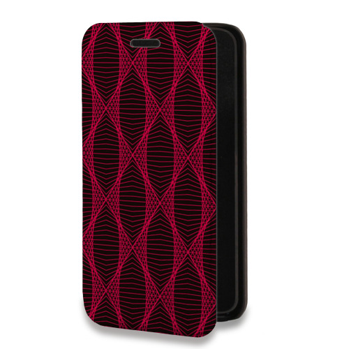 Дизайнерский горизонтальный чехол-книжка для Iphone 12 Pro Геометрические вихри
