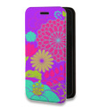 Дизайнерский горизонтальный чехол-книжка для Iphone 14 Pro Цветы кимоно