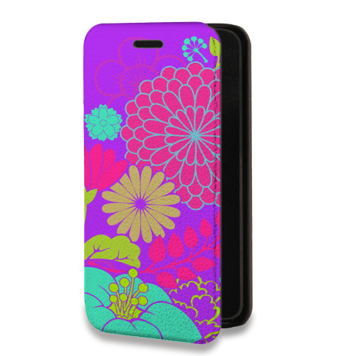 Дизайнерский горизонтальный чехол-книжка для Samsung Galaxy S9 Цветы кимоно