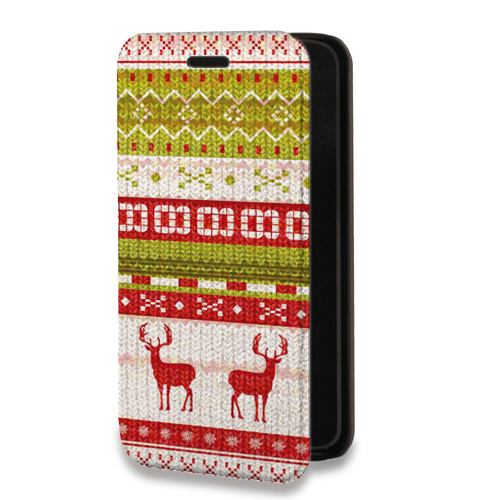 Дизайнерский горизонтальный чехол-книжка для Iphone 12 Pro Текстура свитера