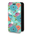 Дизайнерский горизонтальный чехол-книжка для Iphone 14 Pro Max Причудливые цветы
