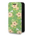 Дизайнерский горизонтальный чехол-книжка для Iphone 12 Pro Причудливые цветы