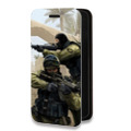 Дизайнерский горизонтальный чехол-книжка для Iphone 6/6s Counter-strike