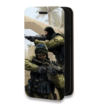 Дизайнерский горизонтальный чехол-книжка для Huawei P20 Counter-strike (на заказ)