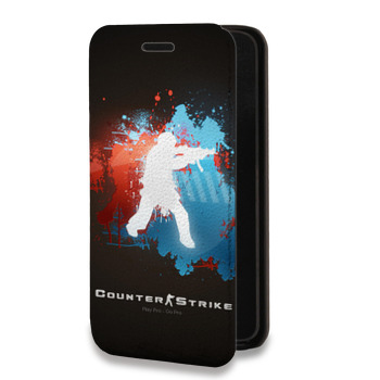 Дизайнерский горизонтальный чехол-книжка для Huawei Honor 7C Pro Counter-strike (на заказ)