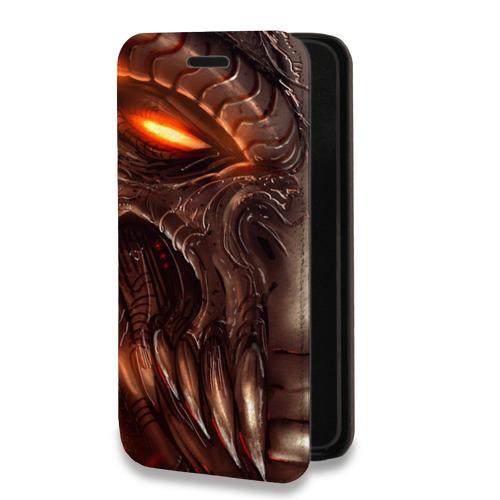 Дизайнерский горизонтальный чехол-книжка для Iphone 14 Diablo