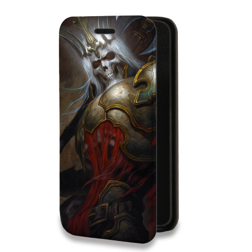 Дизайнерский горизонтальный чехол-книжка для Iphone 12 Pro Diablo