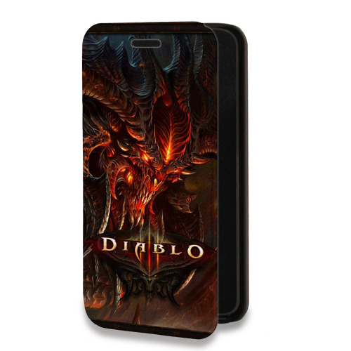 Дизайнерский горизонтальный чехол-книжка для Xiaomi Redmi 10 Diablo