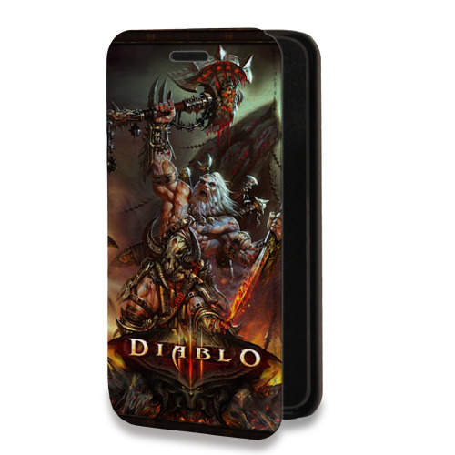 Дизайнерский горизонтальный чехол-книжка для Iphone 7 Plus / 8 Plus Diablo