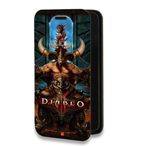 Дизайнерский горизонтальный чехол-книжка для Iphone 14 Pro Max Diablo