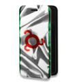 Дизайнерский горизонтальный чехол-книжка для ASUS ZenFone 6 ZS630KL Флаг Ингушетии