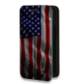 Дизайнерский горизонтальный чехол-книжка для Iphone 7 Флаг США