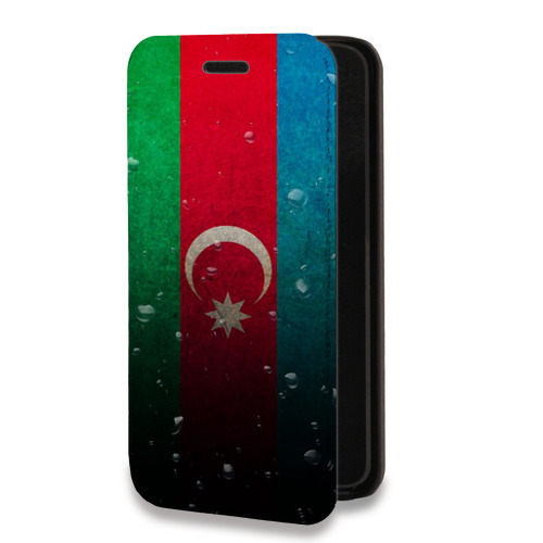 Дизайнерский горизонтальный чехол-книжка для Xiaomi RedMi Note 10 Флаг Азербайджана