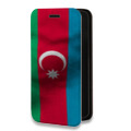 Дизайнерский горизонтальный чехол-книжка для Huawei P Smart (2021) Флаг Азербайджана