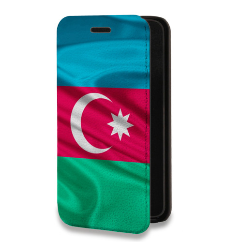 Дизайнерский горизонтальный чехол-книжка для Iphone Xr Флаг Азербайджана