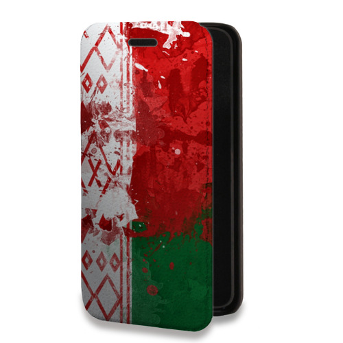 Дизайнерский горизонтальный чехол-книжка для ASUS ZenFone 6 ZS630KL Флаг Белоруссии
