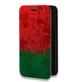 Дизайнерский горизонтальный чехол-книжка для Iphone 14 Флаг Белоруссии