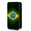 Дизайнерский горизонтальный чехол-книжка для Alcatel One Touch Idol 2 mini Флаг Бразилии
