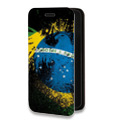 Дизайнерский горизонтальный чехол-книжка для Iphone 7 Plus / 8 Plus Флаг Бразилии
