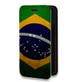 Дизайнерский горизонтальный чехол-книжка для Xiaomi RedMi Note 10 Флаг Бразилии