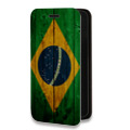Дизайнерский горизонтальный чехол-книжка для Nokia 3.4 Флаг Бразилии