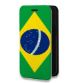 Дизайнерский горизонтальный чехол-книжка для Huawei Honor 30i Флаг Бразилии