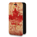 Дизайнерский горизонтальный чехол-книжка для Iphone 14 Pro Max Флаг Канады
