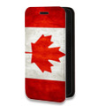 Дизайнерский горизонтальный чехол-книжка для Huawei P40 Флаг Канады