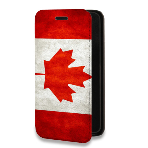 Дизайнерский горизонтальный чехол-книжка для Huawei Y7 (2019) Флаг Канады