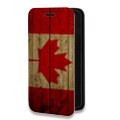 Дизайнерский горизонтальный чехол-книжка для Realme 7 Pro Флаг Канады