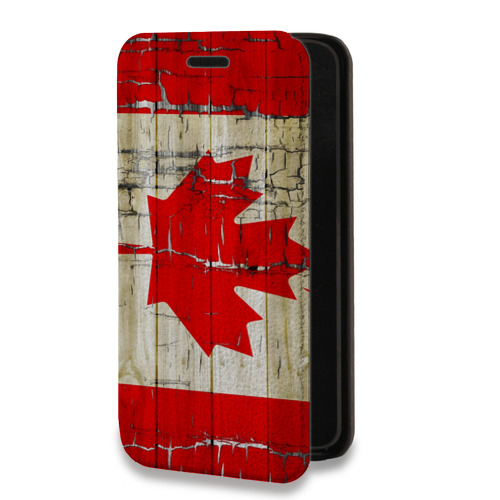 Дизайнерский горизонтальный чехол-книжка для Iphone 7 Флаг Канады