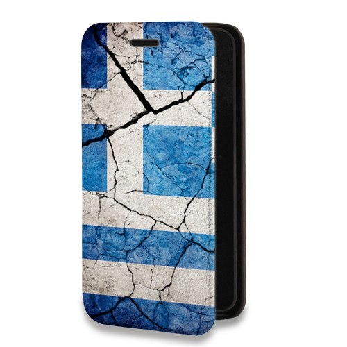 Дизайнерский горизонтальный чехол-книжка для Iphone 7 Флаг Греции