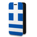 Дизайнерский горизонтальный чехол-книжка для Iphone 14 Pro Max Флаг Греции