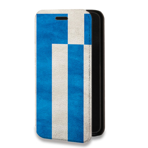 Дизайнерский горизонтальный чехол-книжка для Realme 7 Флаг Греции