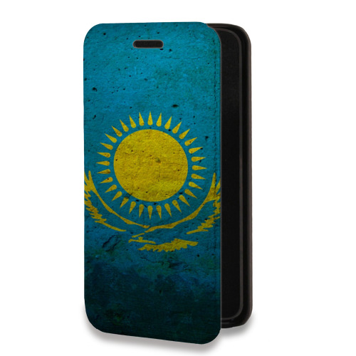 Дизайнерский горизонтальный чехол-книжка для Nokia 5.4 Флаг Казахстана