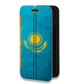 Дизайнерский горизонтальный чехол-книжка для Sony Xperia 5 III Флаг Казахстана