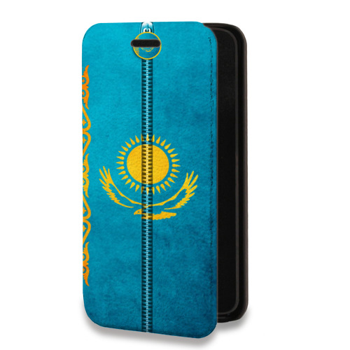 Дизайнерский горизонтальный чехол-книжка для Realme C11 Флаг Казахстана