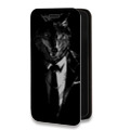 Дизайнерский горизонтальный чехол-книжка для Iphone 14 Pro Max Хищные джентльмены
