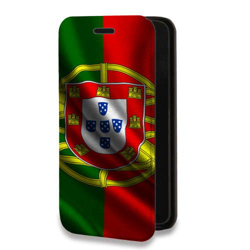 Дизайнерский горизонтальный чехол-книжка для Meizu M5 Флаг Португалии